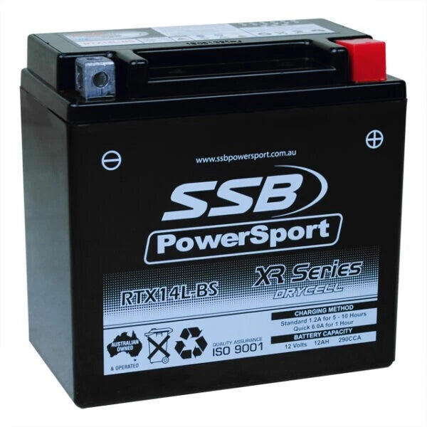 RTX14L-BS SSB XR Series Motorcycle Battery (YTX14L-BS)