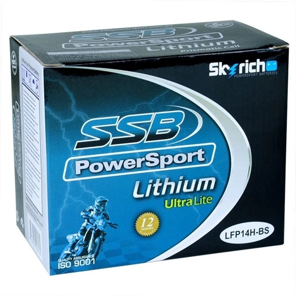 LFP14H-BS SSB Lithium Ultralite Motorcycle Battery