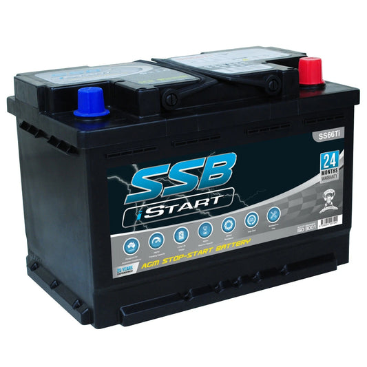 SS66Ti SSB Stop Start VRLA AGM Hybrid Car Battery (DIN66H)