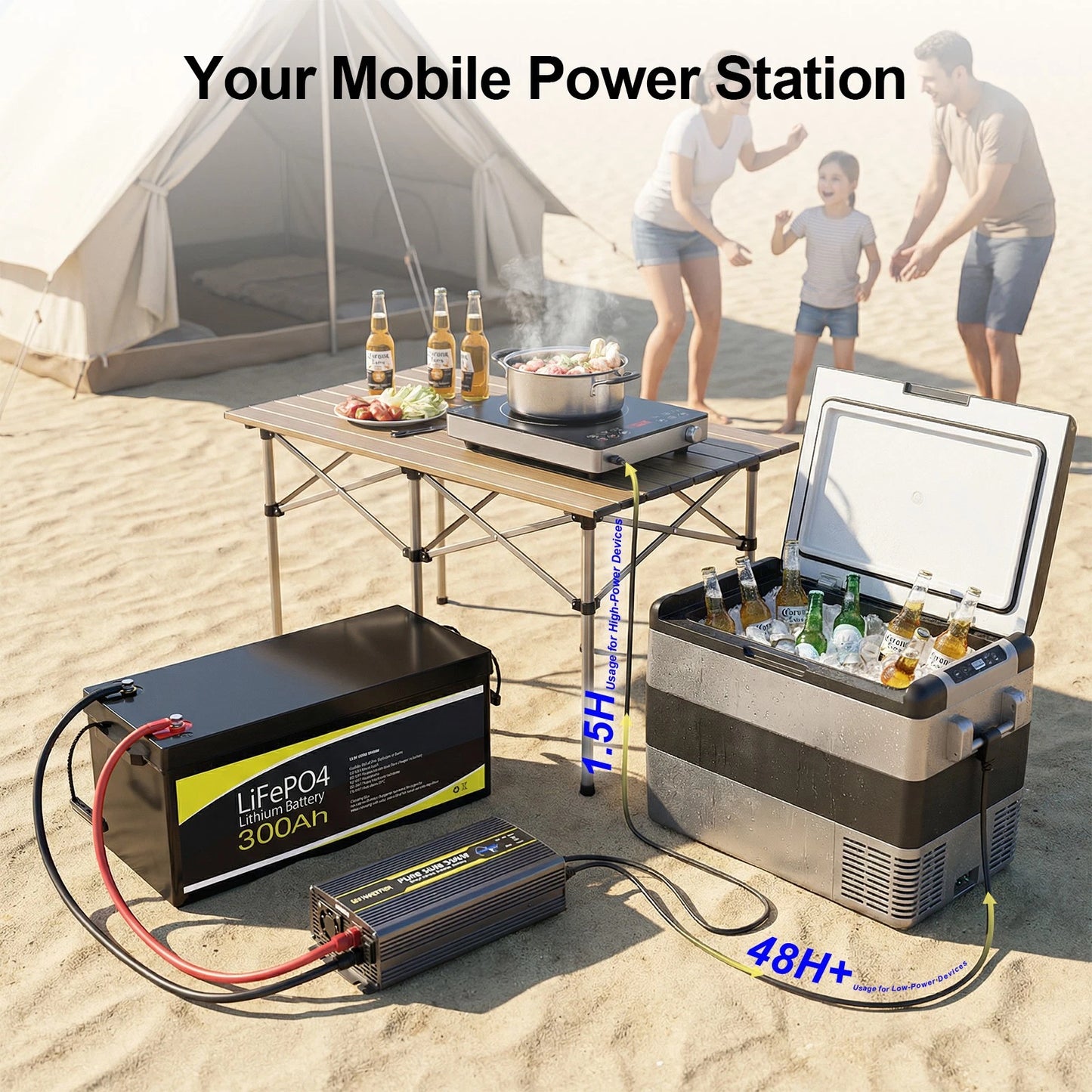 SunVolt 300Ah Lithium Battery LiFePO4 Deep Cycle 12V Battery