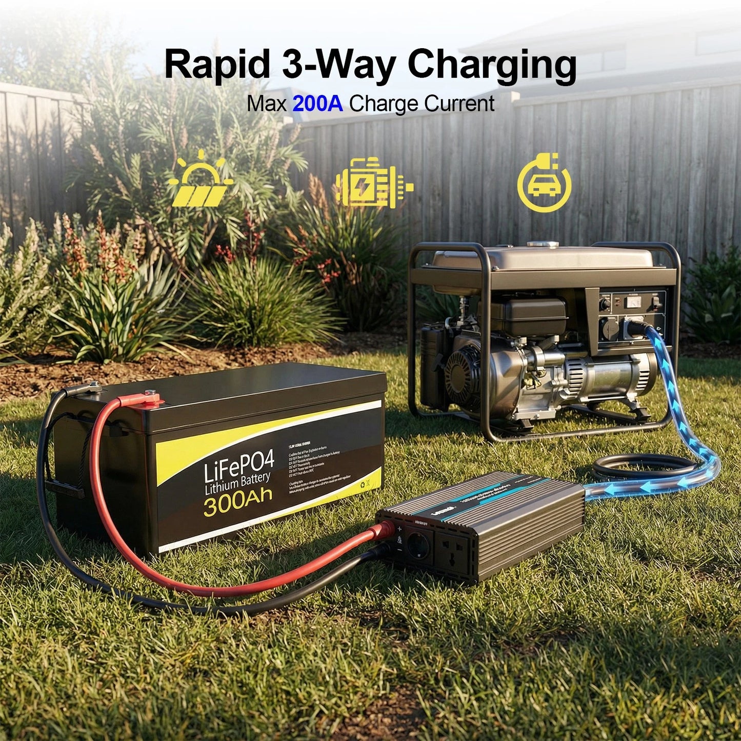SunVolt 300Ah Lithium Battery LiFePO4 Deep Cycle 12V Battery