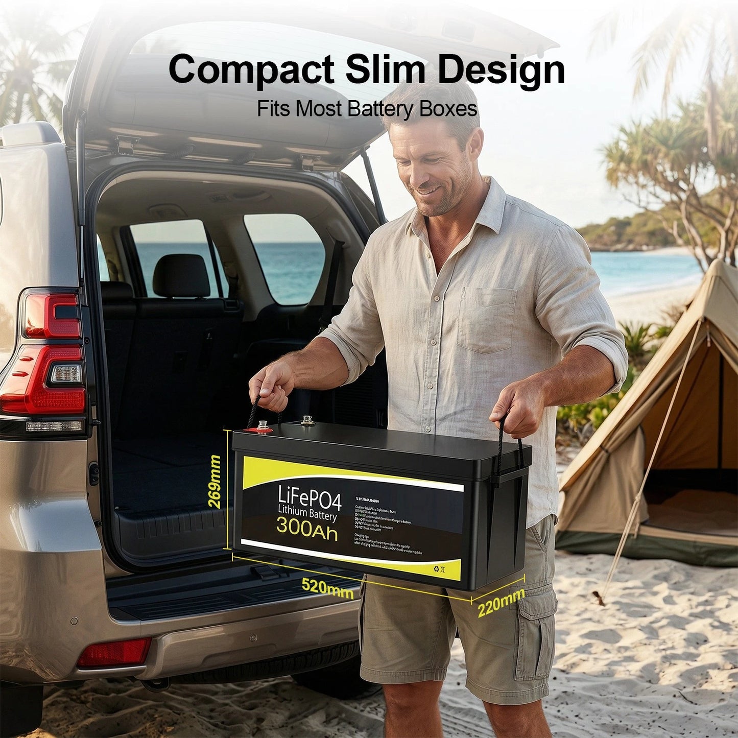 SunVolt 300Ah Lithium Battery LiFePO4 Deep Cycle 12V Battery