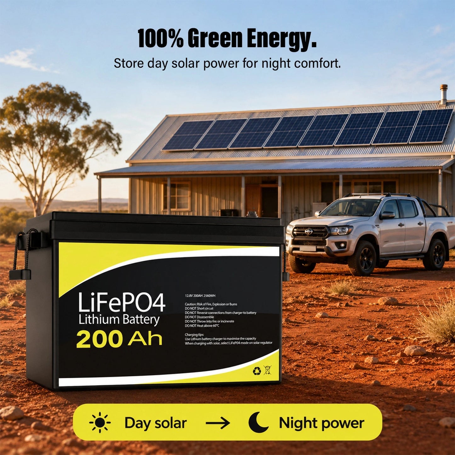 SunVolt 200Ah Lithium Battery LiFePO4 Deep Cycle 12V Battery