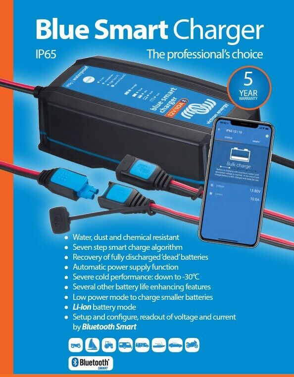 Victron Blue Smart IP65 12V 15A Battery Charger 12/15 AU/NZ - Express Post